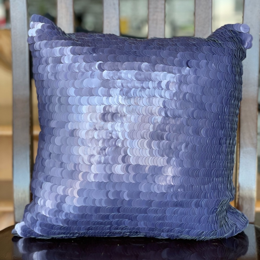 West Elm sequined pillow